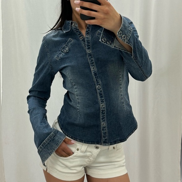 Y2K Guess denim blouse - Picture 2 of 4